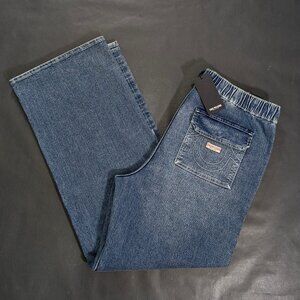 True Religion Pants Vinny Ultra Baggy 36x32 Blue Denim Carpenter Pull On